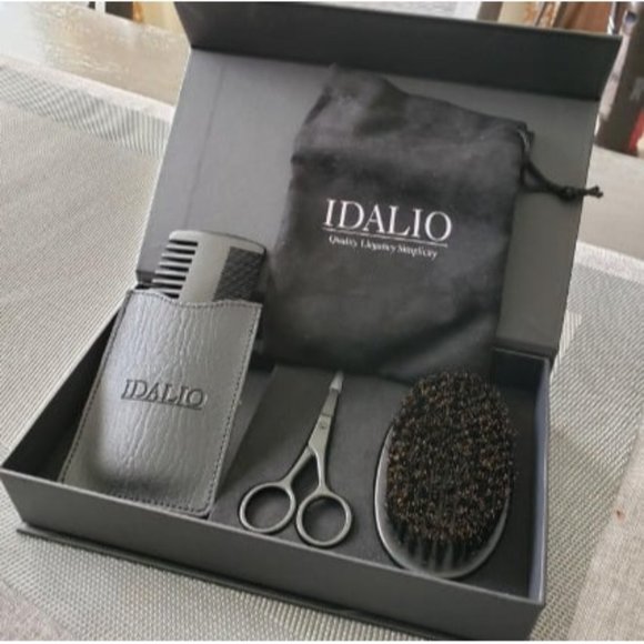 New Beard Brush, Comb Set for Men Grooming with Natural Boar Bristle Bear Comb - Picture 1 of 1